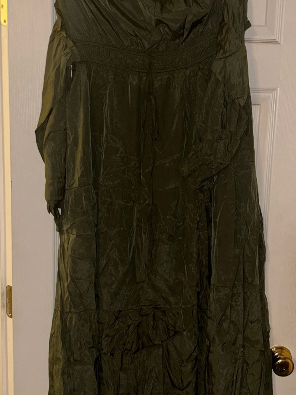 Scarlet Darkness Women’s Renaissance Dress Olive Green w/pockets Long Sleeve